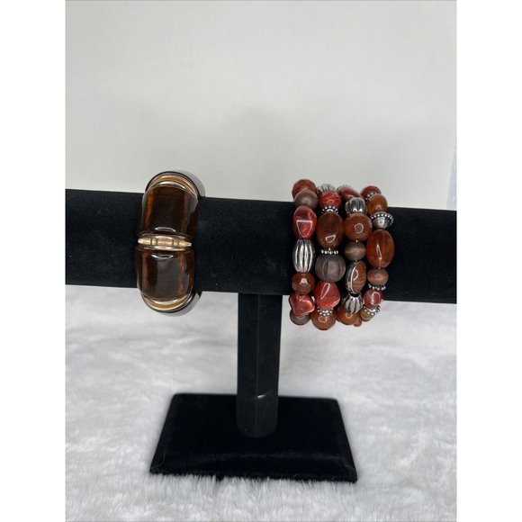 Women Bracelets Bangle and Wrap Costume Fashion Jewelry Beaded Stretchy Round - Picture 2 of 16